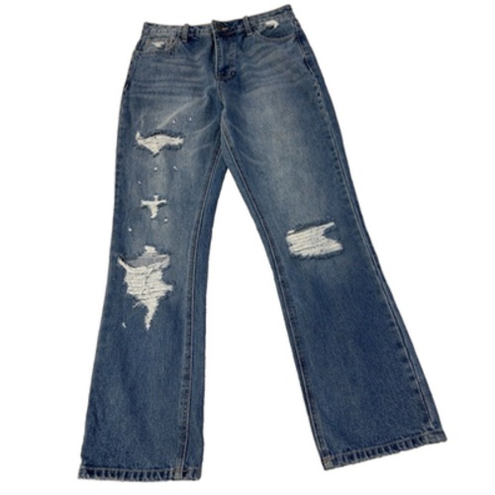 Jelly Jeans Women's Distressed Jeans Junior Size 7 High Rise Straight
